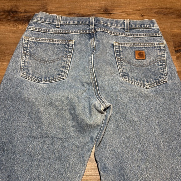 Carhartt B17-DST Work Jeans Men's 36x30 Relaxed Fit Med Wash Blue Cotton Denim - Picture 11 of 12